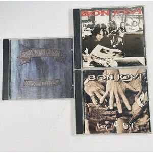 Lot of 3 Bon Jovi CDs Keep The Faith Crossroad New Jersey
